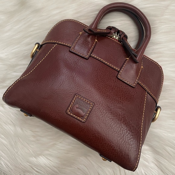 ✨HP🎉Dooney & Bourke Florentine Cameron Crossbody Satchel, Chestnut - Picture 4 of 16